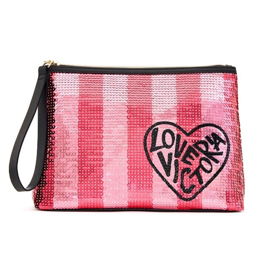 Victoria Secret Sequined Makeup Back NWT